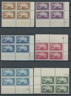 TUNESIEN 151-57 VB **, 1928, Kinderfürsorge In Postfrischen Eckrandviererblocks, Pracht - Unused Stamps