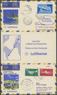 SONSTIGE MOTIVE Brief,** , 1934, Lufthansa: Luftpostzettelbogen Mit Deutscher Luftpost (20), Blaue Schrift, Dazu Dreitei - Ohne Zuordnung