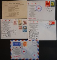 SONSTIGE MOTIVE Deutsches Rotes Kreuz Erdbebenhilfe (Iran, Jugoslawien, Peru, Türkei): 1969/70, 4 Verschiedene Spendenku - Ohne Zuordnung