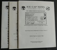 PHIL. LITERATUR Ice Cap News, No. 3, 5 Und 6, 1985, U.a. Mit: China Establishes Antartic Grest Wall Station, USCGC Polar - Philately And Postal History