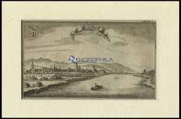 DEGGENDORF/DONAU, Gesamtansicht, Kupferstich Von Ertl, 1687 - Lithographien