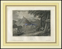LUGO, Gesamtansicht, Stahlstich Von B.I. Um 1840 - Lithographien