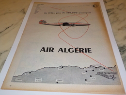 ANCIENNE PUBLICITE AIR ALGERIE  1956 - Advertisements