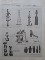 Matériel De Sondage Pour Puits De Mines ETs LEMOINE à Liège  - Page Catalogue Technique De 1925 (Dims Env 22 X 30 Cm) - Publieke Werken