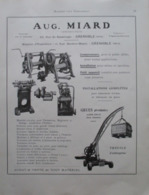 TREUIL Et GRUE Pour TEINTURERIE ETs A MIARD à Grenoble - Page Catalogue Technique De 1925 (Dims Env 22 X 30 Cm) - Machines