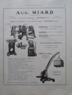 TREUIL Et GRUE Pour TEINTURERIE ETs A MIARD à Grenoble - Page Catalogue Technique De 1925 (Dims Env 22 X 30 Cm) - Maschinen