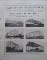 Architecture Industrielle   Hangars Ste Saint Sauveur Arras  - Page Catalogue Technique De 1925 (Dims Env 22 X 30 Cm) - Architecture