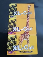 BELGIUM PHONECARDS PUZZLE GIRAFFE 3 CARDS  ** 078 ** - Without Chip