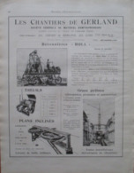 BETONNIERE & TREUIL  " ROLL" Chemin De Gerland à Lyon   - Page Catalogue Technique De 1925 (Dims Env 22 X 30 Cm) - Publieke Werken