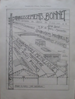 Architecture Industrielle  Ets BONNET à Marseille Bd De Paris   - Page Catalogue Technique De 1925 (Dims Env 22 X 30 Cm) - Arbeitsbeschaffung