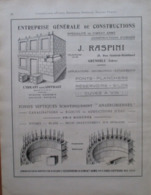 Architecture CONSTRUCTION D'USINES Ets  RASPINI à Grenoble - Page Catalogue Technique De 1925 (Dims Env 22 X 30 Cm) - Architecture