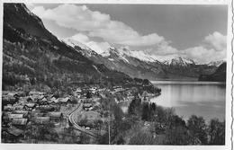 RINGGENBERG → Dorfansicht Mit Dem Bahntrasse Der Brünigbahn. Fotokarte Ca.1940 - Ringgenberg