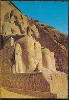 °°° 18641 - EGYPT - ABU SIMBEL - THE STATUES OF RAMSES IN FRONT OF THE GREAT TEMPLE °°° - Temples D'Abou Simbel