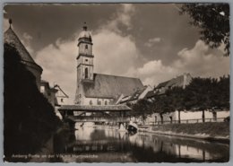 Amberg - S/w Partie An Der Vils Mit Martinskirche - Amberg