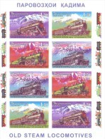 2011.  Tajikistan, Locomotives, Sheetlet Perforated,  Mint/** - Tadjikistan