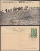 CONGO EP VUE 5C VERT "N°8 EST AFRICAIN ALLEMAND (Occupation Belge) Force Publique Le Repos Est Terminé" (DD) DC7019 - Stamped Stationery