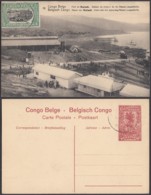 CONGO EP VUE 10C ROUGE "N°16 Congo Belge Port De Matadi Station Du Chemin De Fer Matadi-Léopoldville" (DD) DC7044 - Postwaardestukken