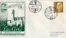 LAS CORTS (BARCELONA) - 9 10 1955 CERTAMEN FILATELICO DE LAS CORTS 9-16/10/1955 - Barcelona