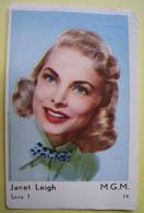 Janet Leigh Alias Jeannette Helen Morrison (1927-2004) Série T N° 14 Photo Chromos Chewing Gum Chocolat Cigarette Actric - Ohne Zuordnung