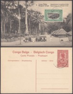 CONGO EP VUE 10C ROUGE "N°8 Congo Belge Rassemblement De Travailleurs à Irebu" (DD) DC7038 - Entiers Postaux