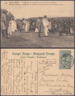 CONGO EP VUE 15C VERT "N°116 Congo Belge Le Ministre Des Colonies Reçu à Une Mission Catholique " (DD) DC7059 - Postwaardestukken
