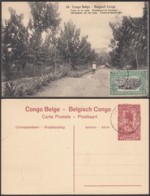 CONGO EP VUE 10C ROUGE "N°59 Congo Belge Poste De La  Lowa Plantations De Funtumia" (DD) DC7065 - Ganzsachen