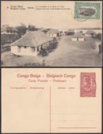 CONGO EP VUE 10C ROUGE "N°31 Congo Belge BASOKO Vue D'ensemble De La Station De L'Etat" (DD) DC7067 - Postwaardestukken