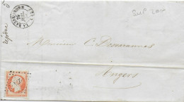 1856 - EMPIRE 40c SUPERBE ! Sur LETTRE De LA BASSE-INDRE (LOIRE INFERIEURE) Avec PC 274 - 1853-1860 Napoleon III