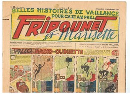 Fripounet Et Marisette ALLO... RADIO-OUBLIETTE N°43 Du 09/11/1947 2 ème Année - Fripounet