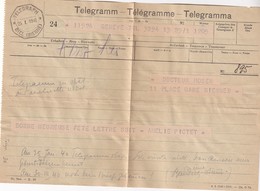 SUISSE 1940 TELEGRAMME/TELEGRAMM DE BIEL POUR GENEVE - Telégrafo