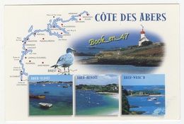 {82577} 29 Finistère Côte Des Abers , Carte Et Multivues ; Aber Benoît , Aber Wrac'h , Aber Ildut - Landkaarten