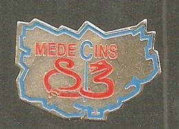 R266 Pin's Médecine Caducée Serpent Département Médecins Du Var 83 Achat Immédiat - Geneeskunde