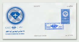 Egypt - 2019 - FDC - ( ICAO - 75 Years Of Connecting The World ) - Cartas