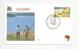 Fdc , Premier Jour D'émission ,j OUGANDA ,UGANDA ,visit Of Pope Jean Paul II ,Kampala ,1993 - Uganda (1962-...)