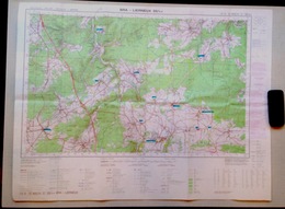 ©1989 BRA LIERNEUX CARTE D ETAT MAJOR MANHAY VAUX-CHAVANNE GARONNE ARBREFONTAINE ODRIMONT LANSIVAL HIERLOT AMCOMONT S905 - Lierneux