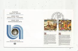 Fdc , Premier Jour D'émission , ONU,United Nations , NY , Human Rights Series ,série Des Droits De L'homme,1993 - ONU