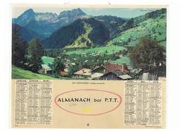 Almanach Des PTT De 1962 Département 86 Les Contamines (village Savoyard) Et Voiliers Sur Le Lac - Grand Format : 1961-70