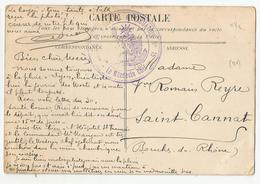 Marcophilie Cachet Hopital D'évacuation N15 Chateau De Mornay Sur Vingeanne 21 Cote D'or Pour St Cannat 13 - 1914 - WW I