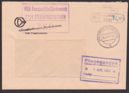 Germany Spremberg Niederlausitz VEB Fernsehkolbenwerk Friedrichsbrunn Poststellenst. 6.4.1966 - Marcofilie - EMA (Print Machine)