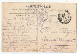 Marcophilie Cachet Annexe De Hopital D'évacuation N15 Dijon Monuments Cote D'or  21 Pour St Cannat 13- 1914 - WW I