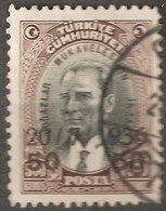 Turkey: 1 Used Stamp From A Set, Overprint, 1936, Mi#1009. - Oblitérés