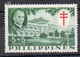PHILIPPINES - 1958 - QUEZON INSTITUTE - LUTTE CONTRE LA TUBERCULOSE - FIGHT AGAINST TB - - Philippinen