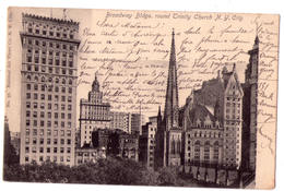 6886 - N.Y. City ( Broadway ) U.S.A. - Broadway Bldgs Round Trinity-Church - Broadway