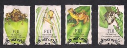 Fiji 1988 Yvertn° 587-590 (°) Used Oblitéré Cote 18 Euro  Faune WWF Grenouilles Frogs Kikkers - Usados