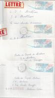 Lot De 4 Vignettes D'affranchissement Type "Comète" Sur Enveloppes - Bureau De Pierrefontaine-les-Varans (Doubs) - 1988 Type « Comète »