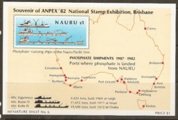 Nauru  1982    SG 262 ANpex 82 Unmounted Mint Miniature Sheet - Nauru