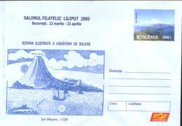 Romania - Stationery Cover Unused 2005(013) - Illustrated History,hunting, Whales - Jan Mayen Island In 1728 - Whales