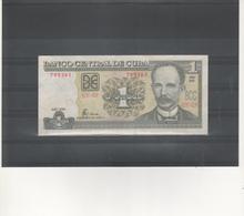 CUBA Billete De Cuba De 1 Peso En Buen Estado Año 2004 (según Foto ) - Cuba