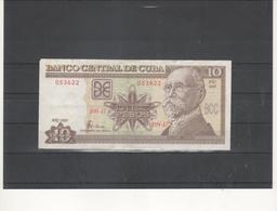 CUBA- Billete De Cuba De 10 Pesos Maximo Gomez En Buen Estado Año 2005 (según Foto ) - Cuba