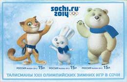 Russia 2012 The Mascot Of Winter Olympic Games In Sochi Sheetlet - Winter 2014: Sochi